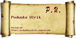 Poduska Ulrik névjegykártya